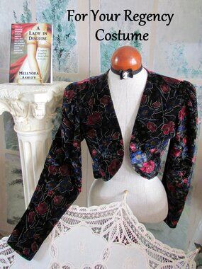 REGENCY SPENCER, SHORT EMPIRE JACKET for JANE AUSTEN ERA COSTUME, S-M, VINTAGE